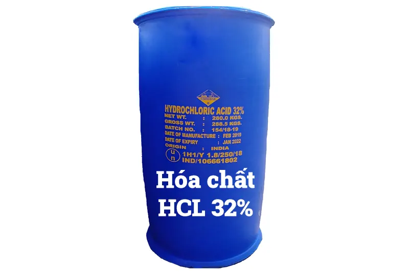 Hóa chất HCl 32% xử lý nước pH cao