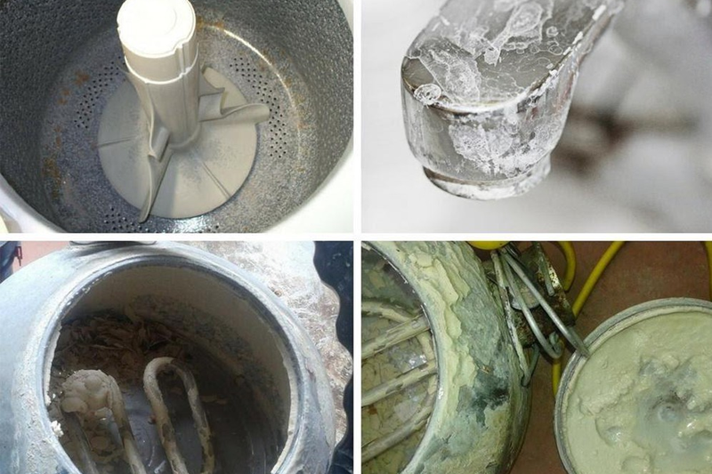 Nước cứng làm đóng cặn các vật dụng trong nhà
