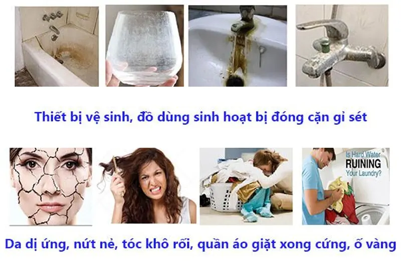 Tác hại của nguồn nước nhiễm canxi