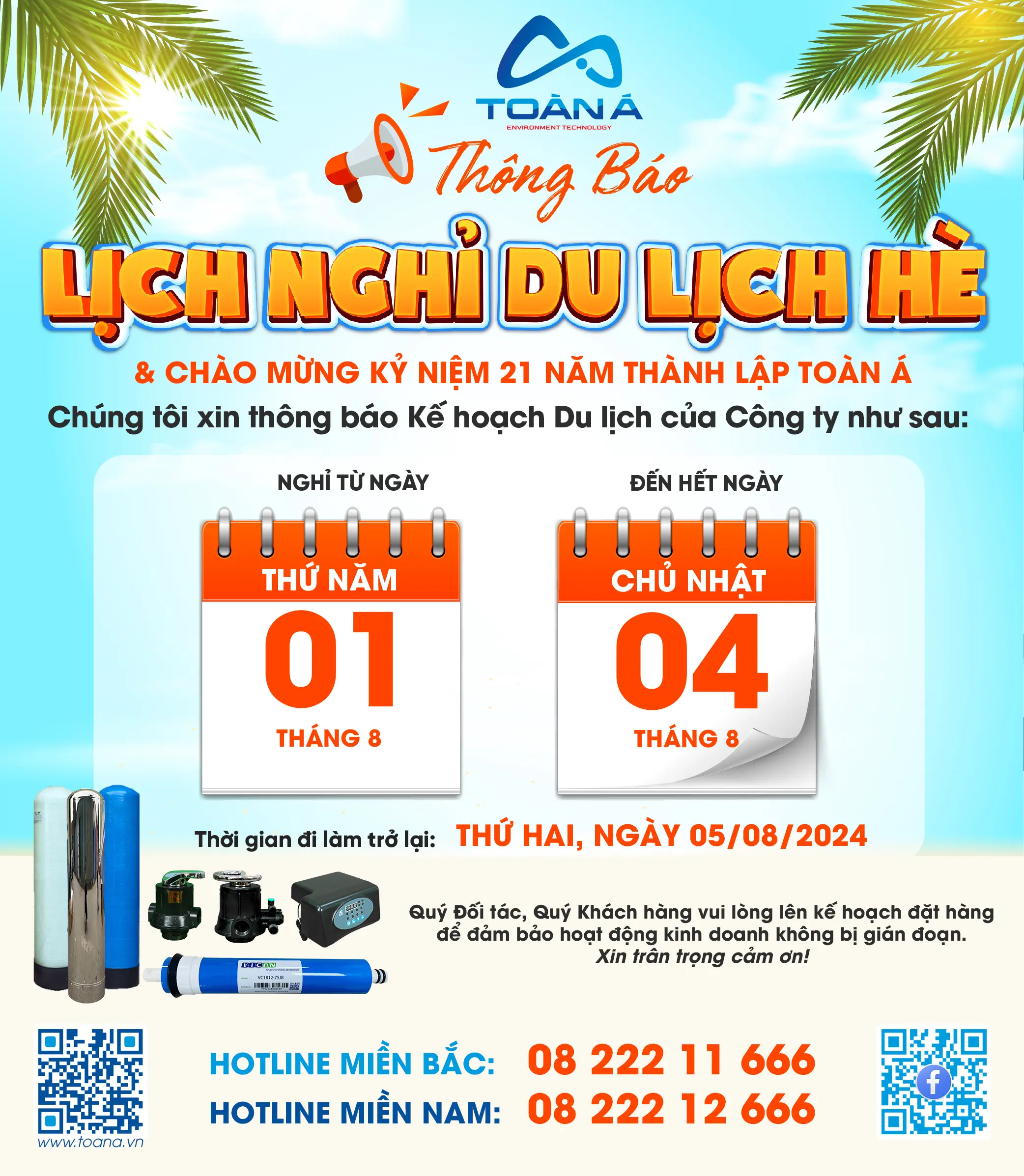 Thông báo du lịch hè Toàn Á