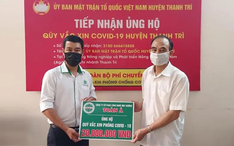 Toàn Á ủng hộ quỹ vắc xin phòng chống dịch Covid-19