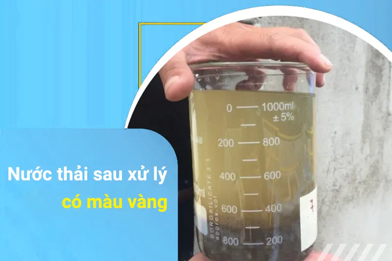 Nguyên nhân và giải pháp khi nước thải sau xử lý có màu vàng - 1 nước thải sau xử lý có màu vàng