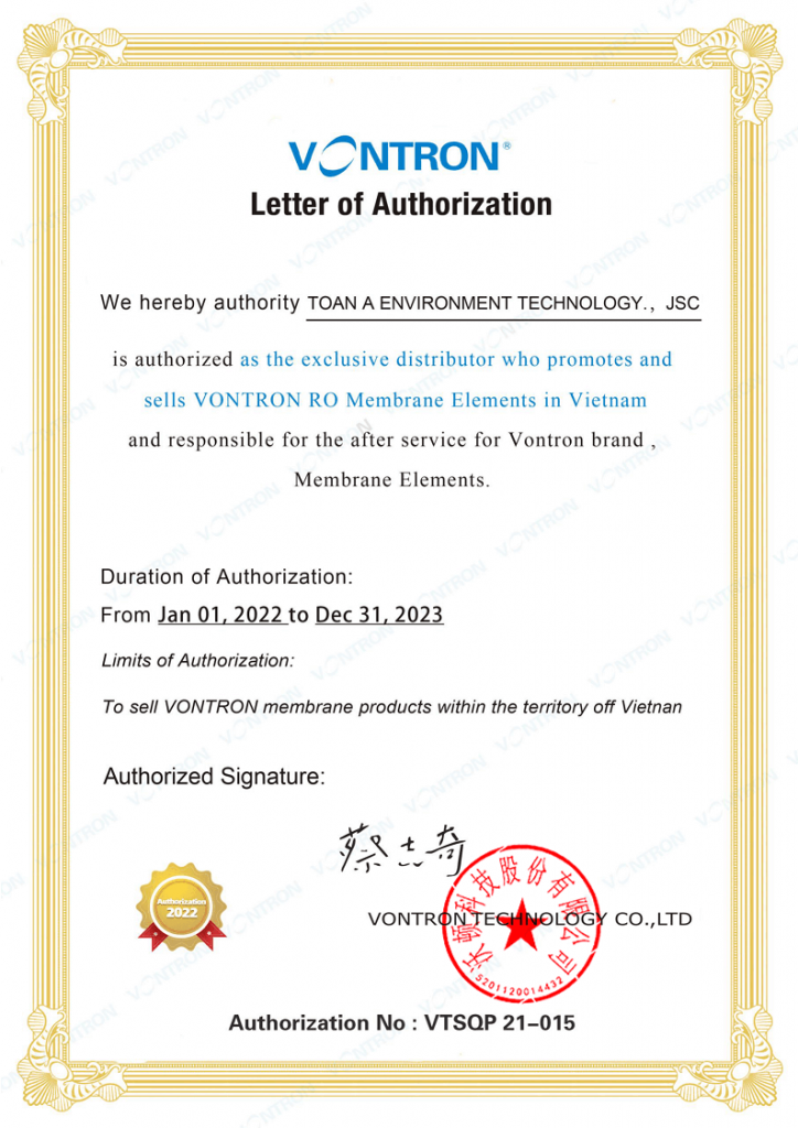 Authorized Letter Vontron